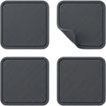 Plvqx Square Silicone Coasters Four Piece Charcoal - Product view